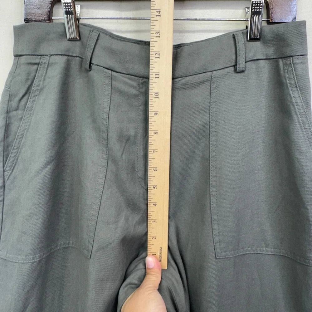 Express Cargo Pants 10R Olive Green‎ Wide Leg High Rise Utility Gorpcore